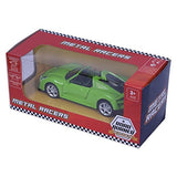Road Burner Diecast Metal Racers Pull back car Green