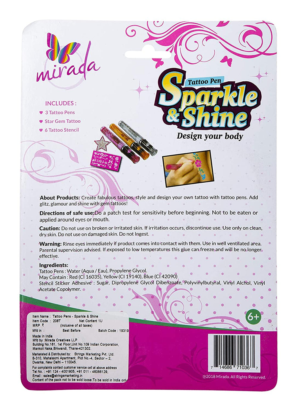 Mirada Tattoo Pens Sparkle Shine