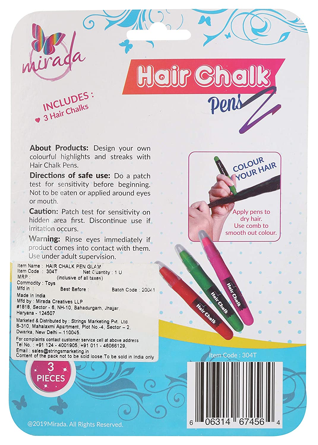 Mirada Hair Chalk Pen Glam