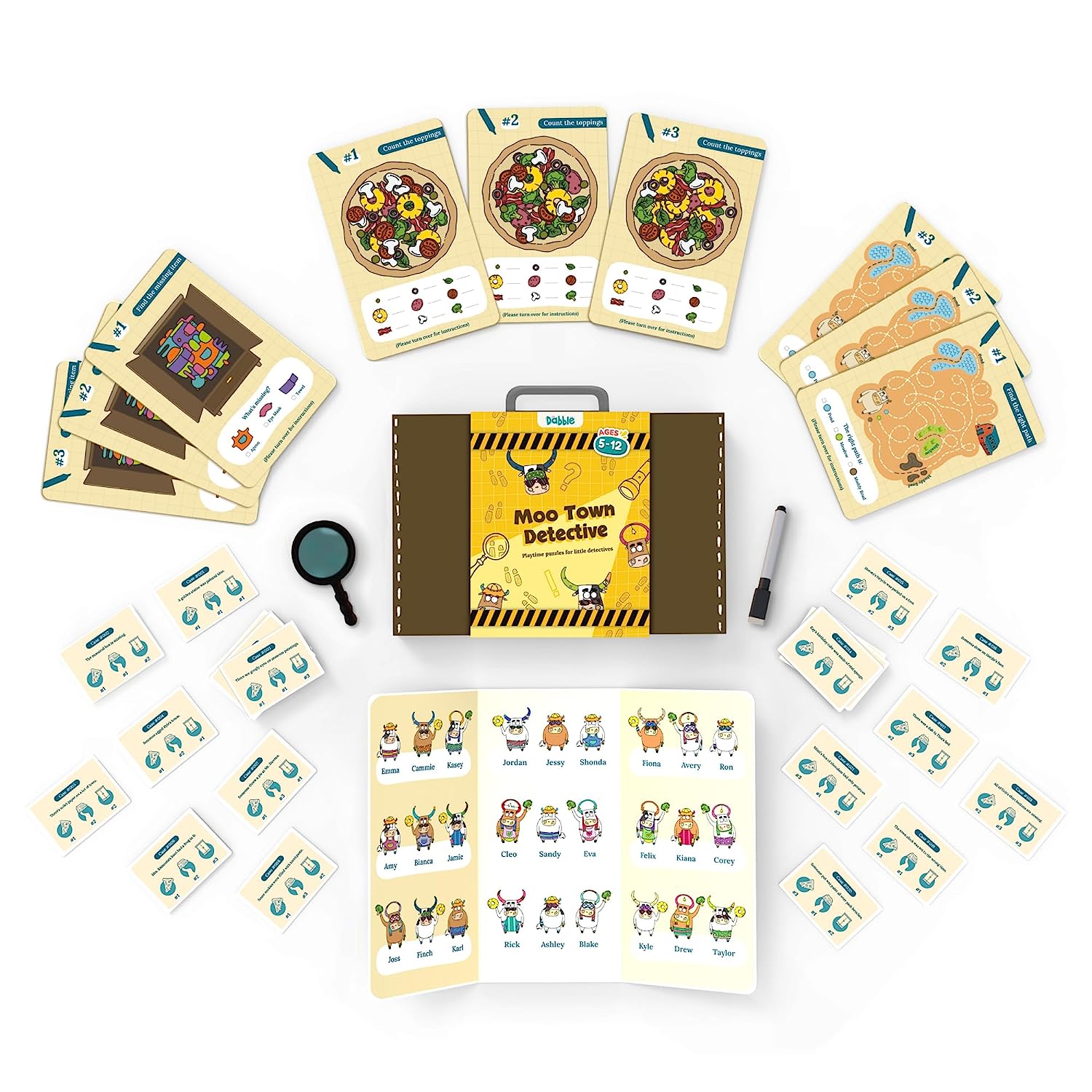 Dabble Moo Town Detective - Playtime Puzzles For Little Detectives