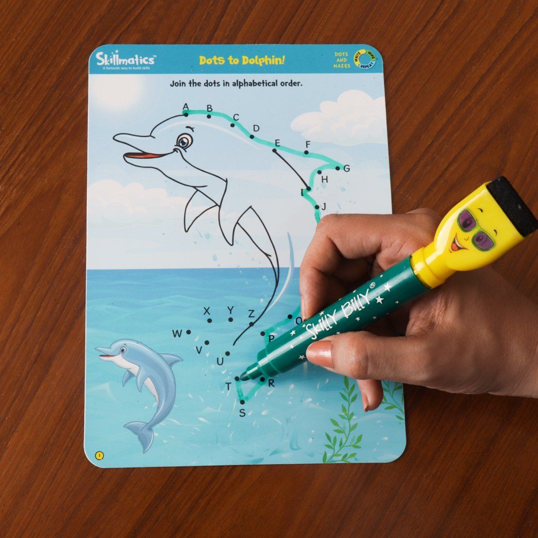 Skillmatics Dots and Mazes - Write And Wipe Activity Mats