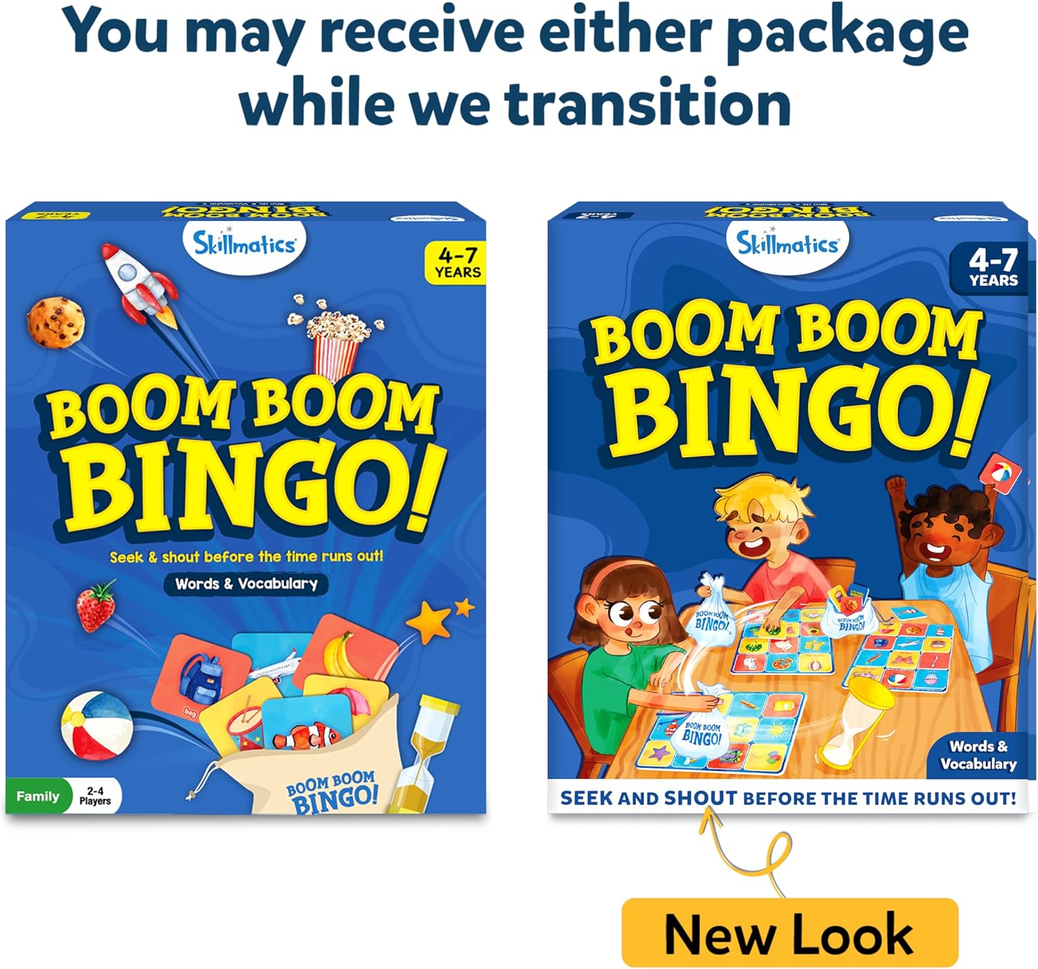 Skillmatics Boom Boom Bingo! Words & Vocabulary