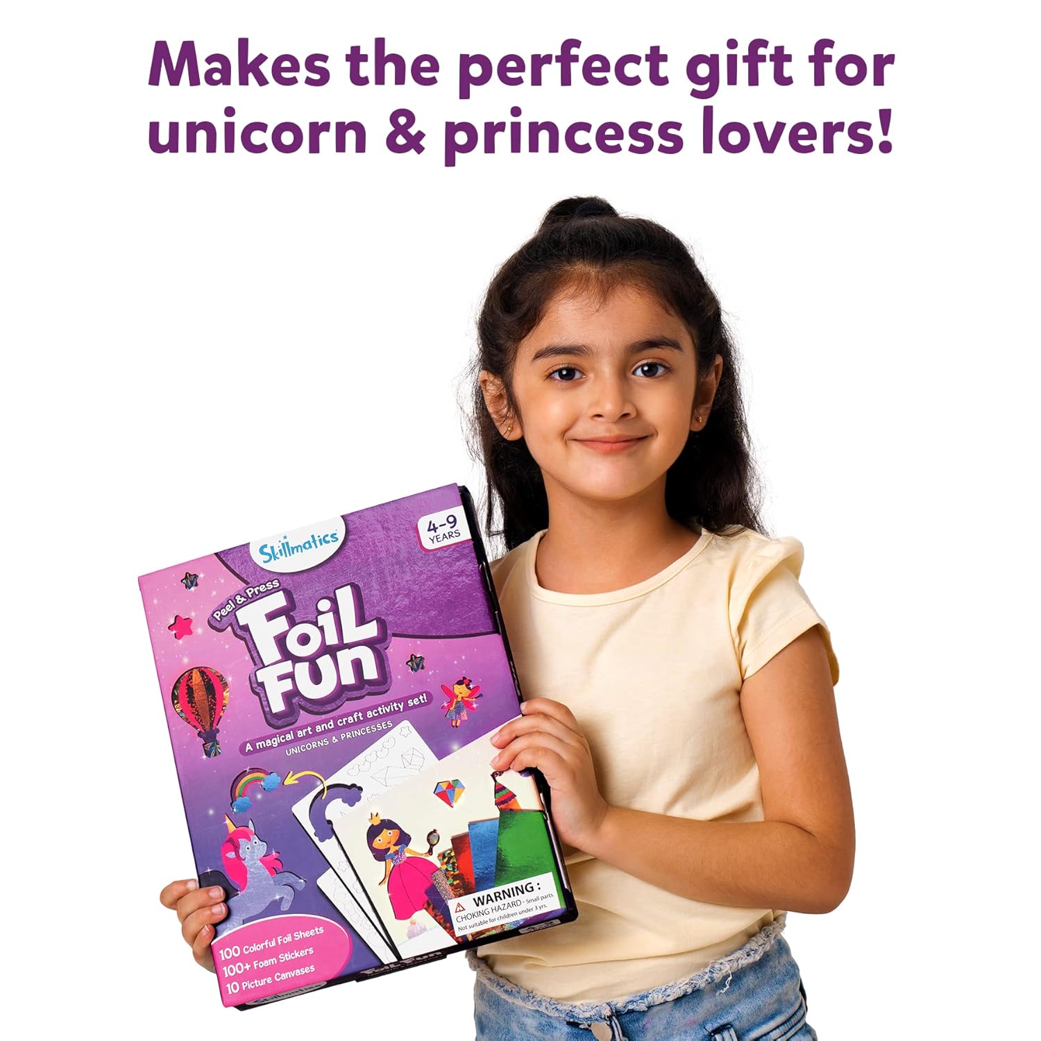 Skillmatics Foil Fun Unicorns & Princesses - Magical Art & Craft Activity Set