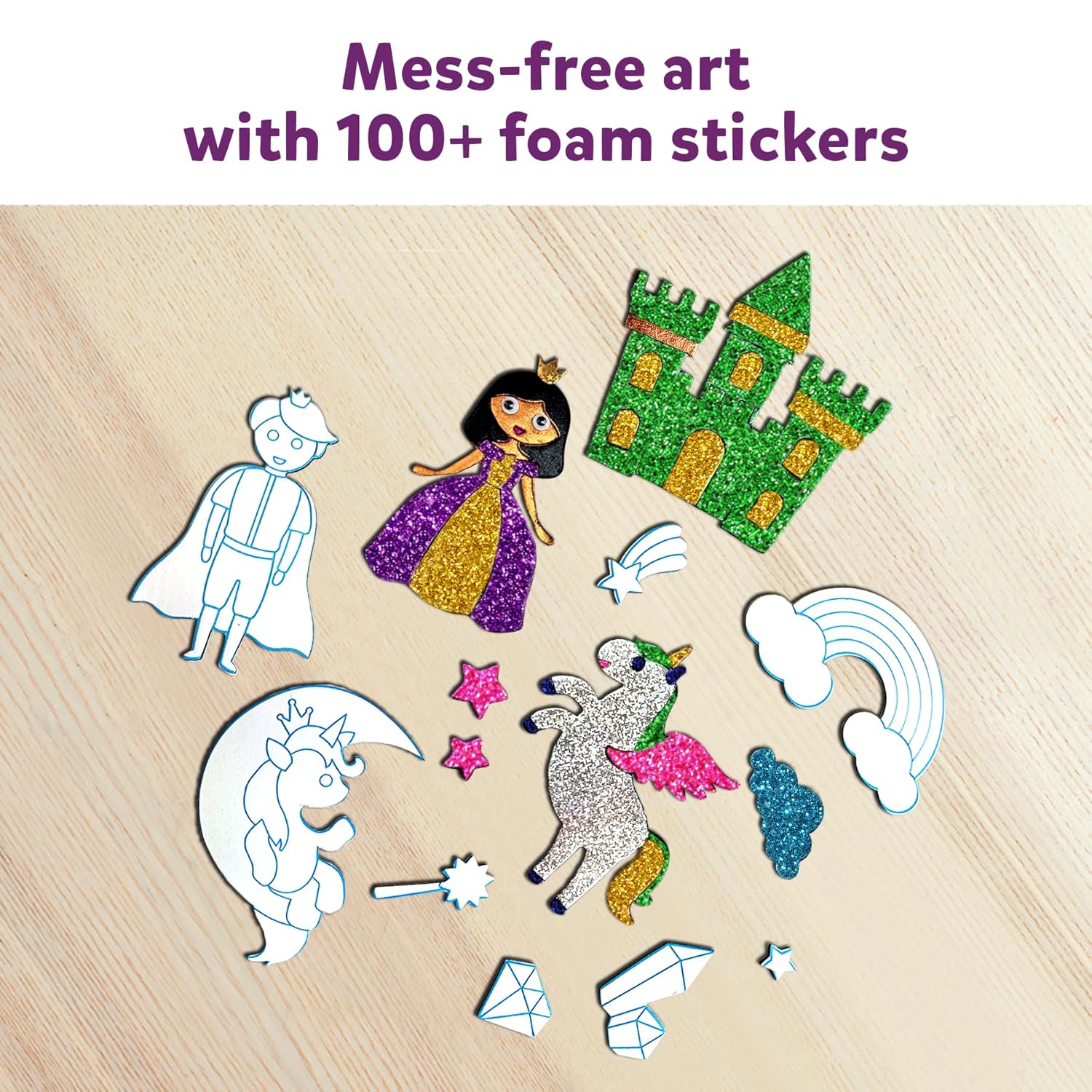 Skillmatics Foil Fun Unicorns & Princesses - Magical Art & Craft Activity Set