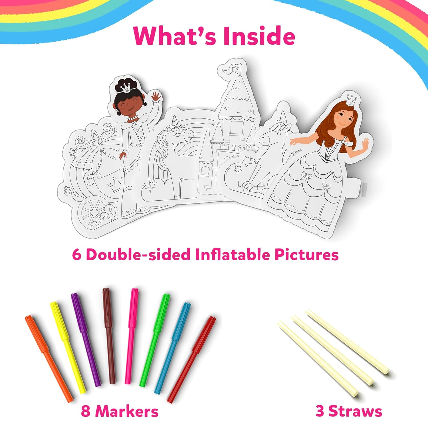 Skillmatics Inflatable Art 3D Unicorns & Princesses