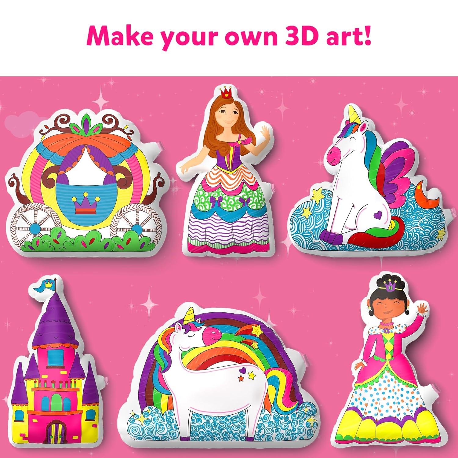 Skillmatics Inflatable Art 3D Unicorns & Princesses