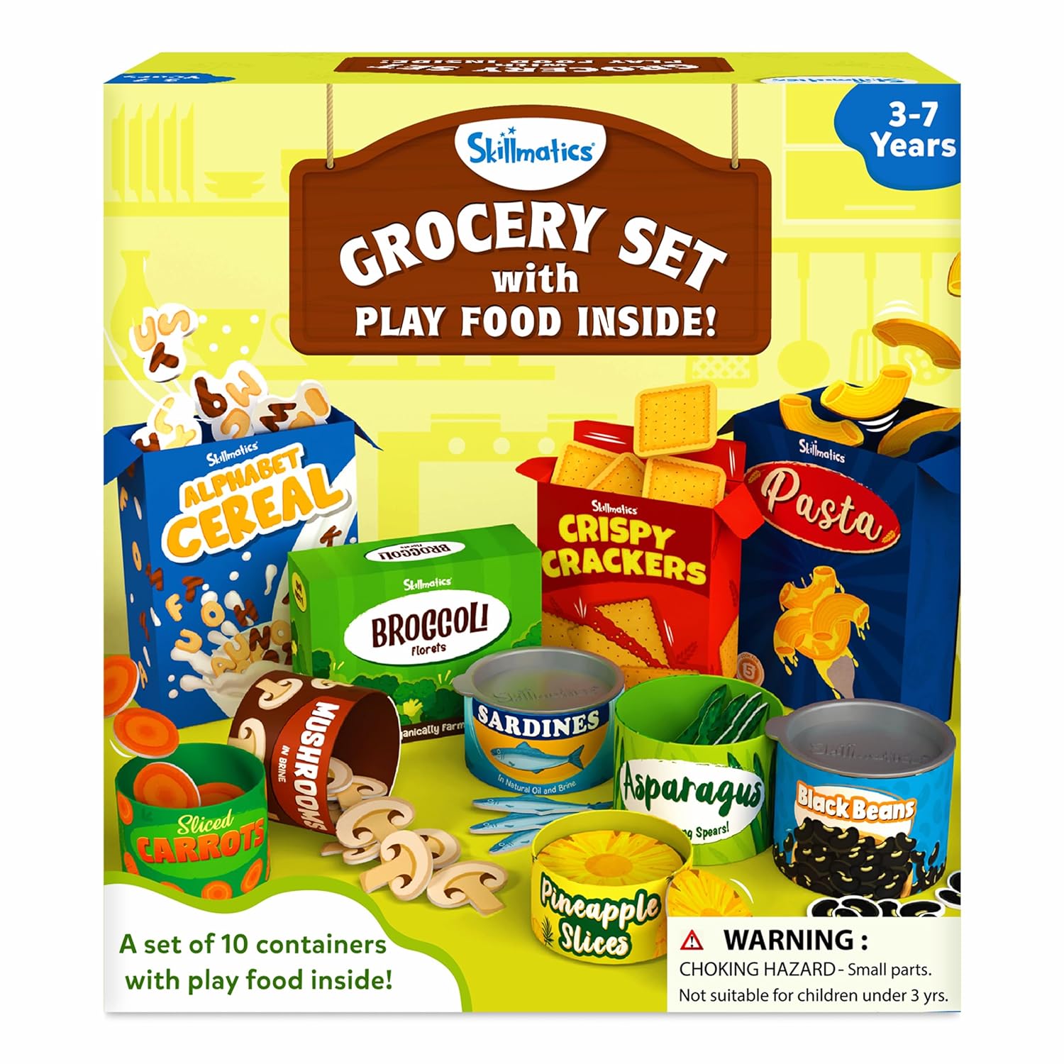 Skillmatics Grocery Set with Play Food Inside