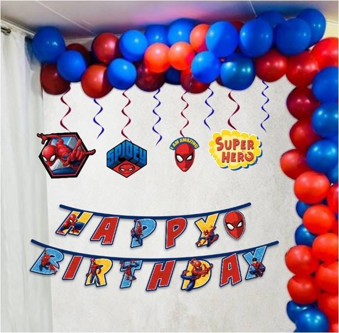 Sparkloon Spiderman Party Decorations Box Pack Of 33