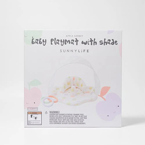 SUNNYLiFE Baby Playmat with Shade Apple Sorbet Multi