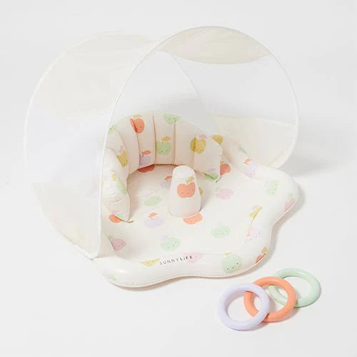 SUNNYLiFE Baby Playmat with Shade Apple Sorbet Multi