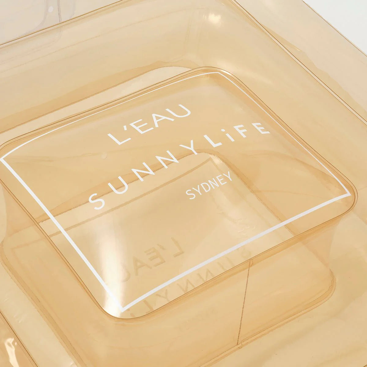 SUNNYLiFE Champagne Color Inflatable Luxe Lie-On Float Parfum