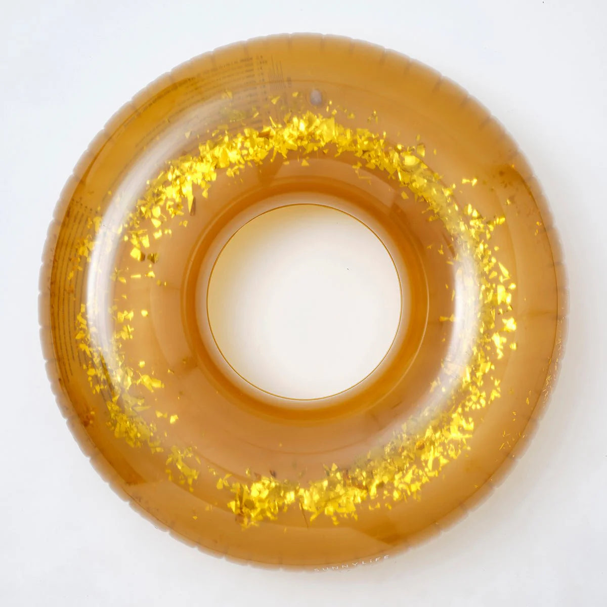 SUNNYLiFE Gold Color Inflatable Pool Ring Disco Gold