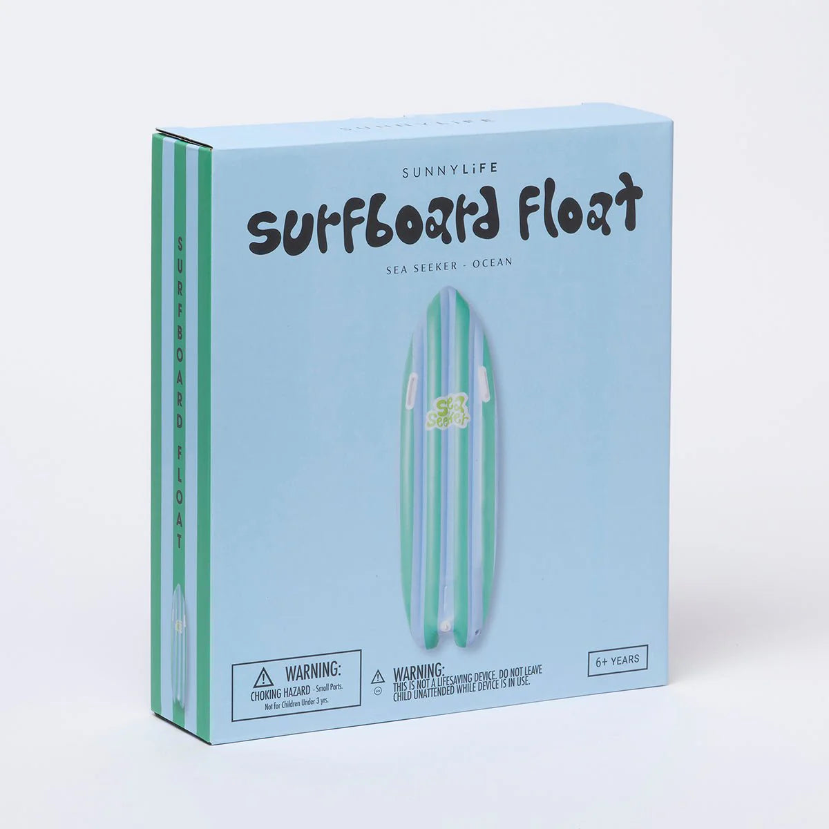 SUNNYLiFE Green And White Color Inflatable Ride With Me Surfboard Float Sea Seeker Ocean