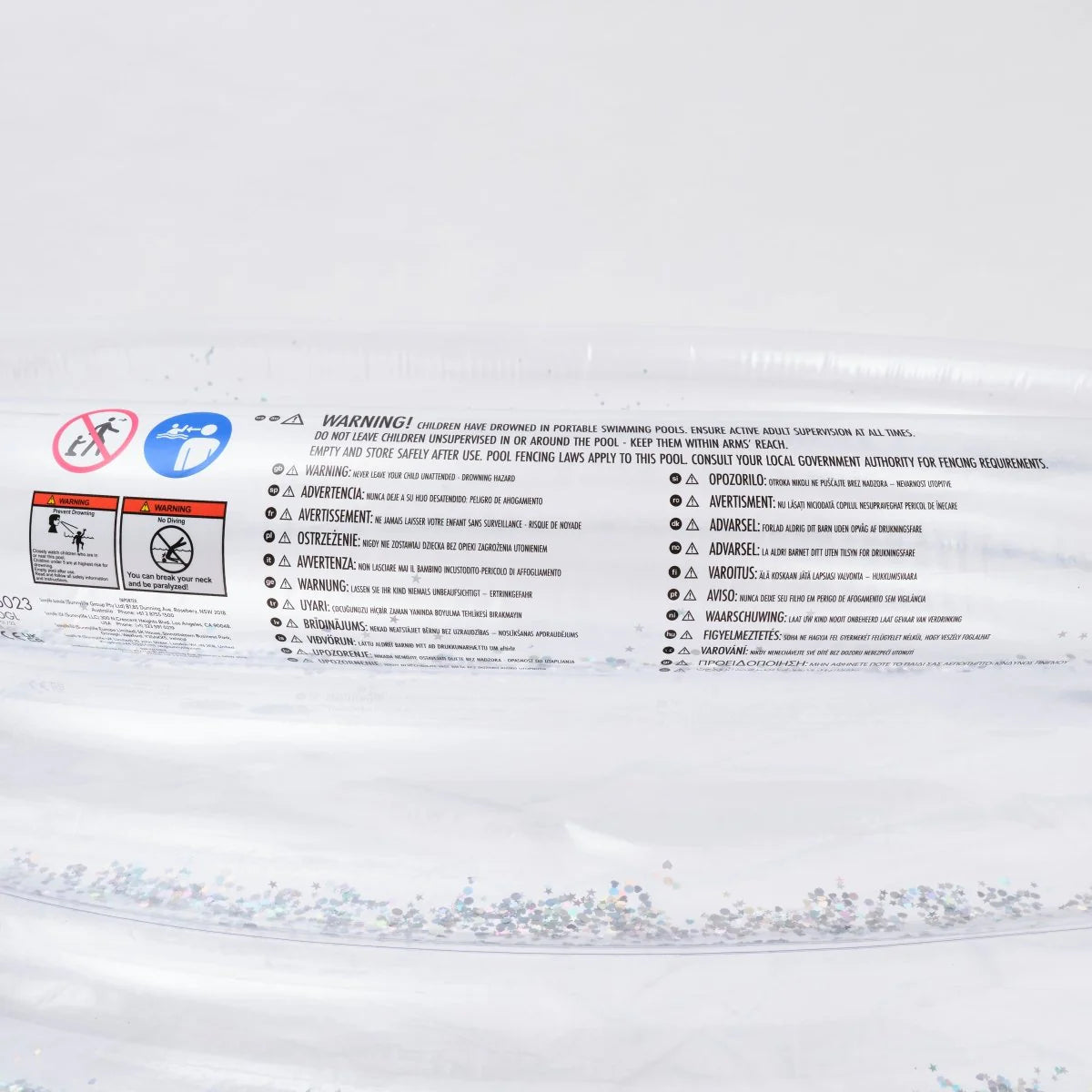 SUNNYLiFE Inflatable Transparent Glitter Pool