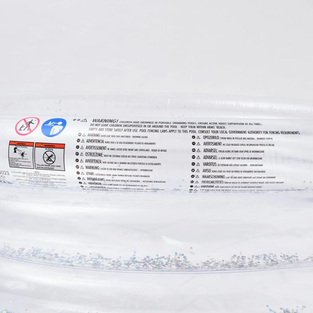 SUNNYLiFE Inflatable Transparent Glitter Pool