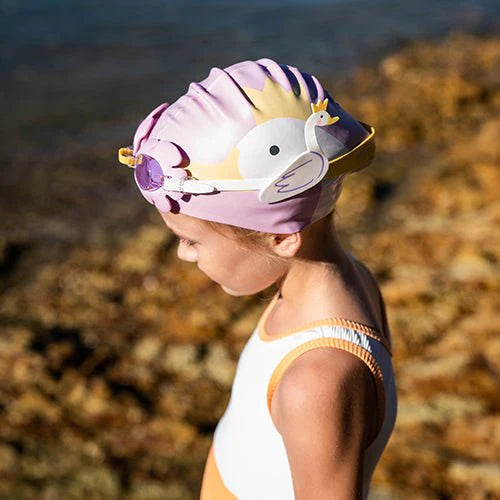 SUNNYLiFE Kids Swimming Cap Princess Swan Multi