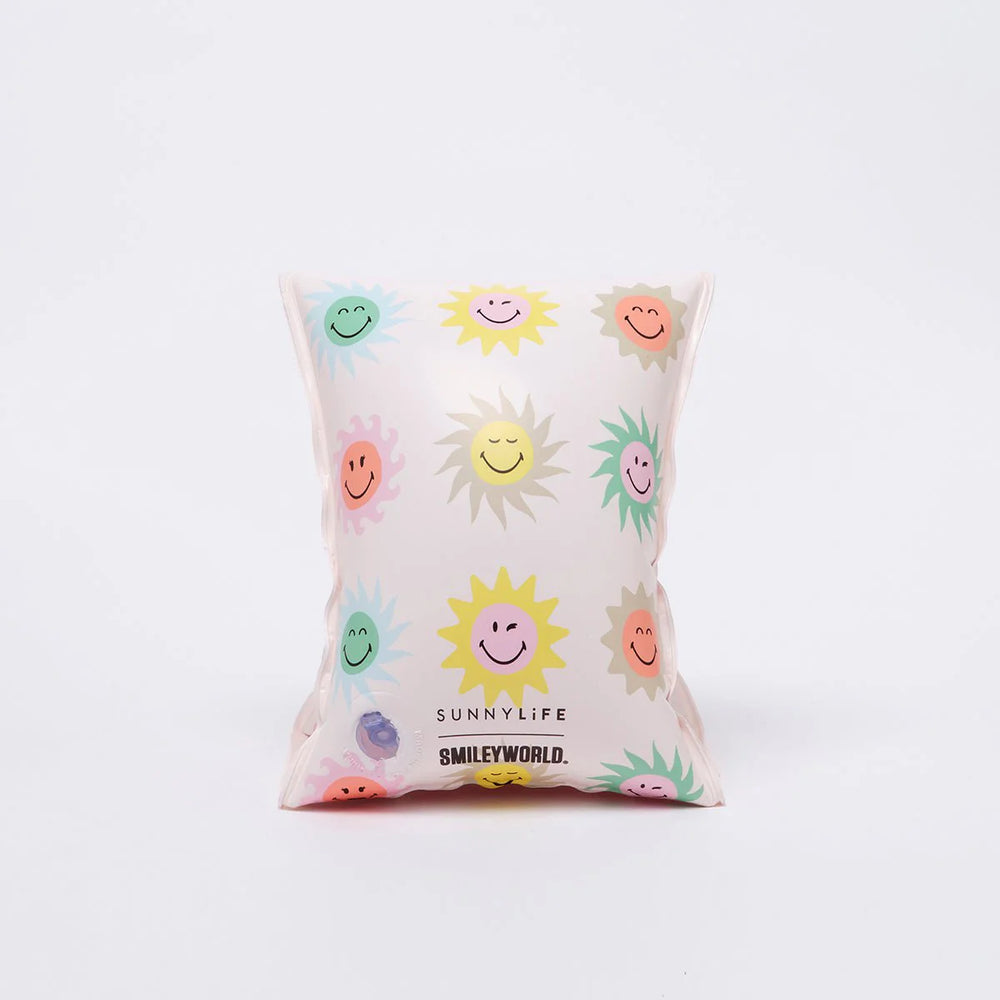 SUNNYLiFE Multicolor Inflatable Buddy Float Bands SMILEY World Sol Sea