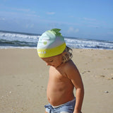 SUNNYLiFE Multicolor Shaped Swimming Cap Shark Tribe Khaki