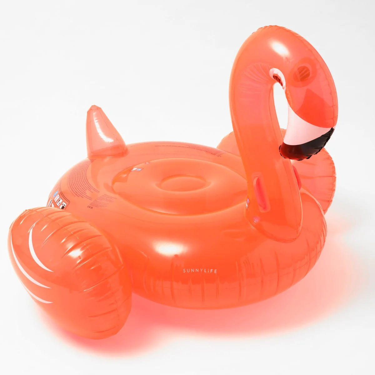 SUNNYLiFE Neon Color Inflatable Flamingo Luxe Ride-On Float Rosie Watermelon