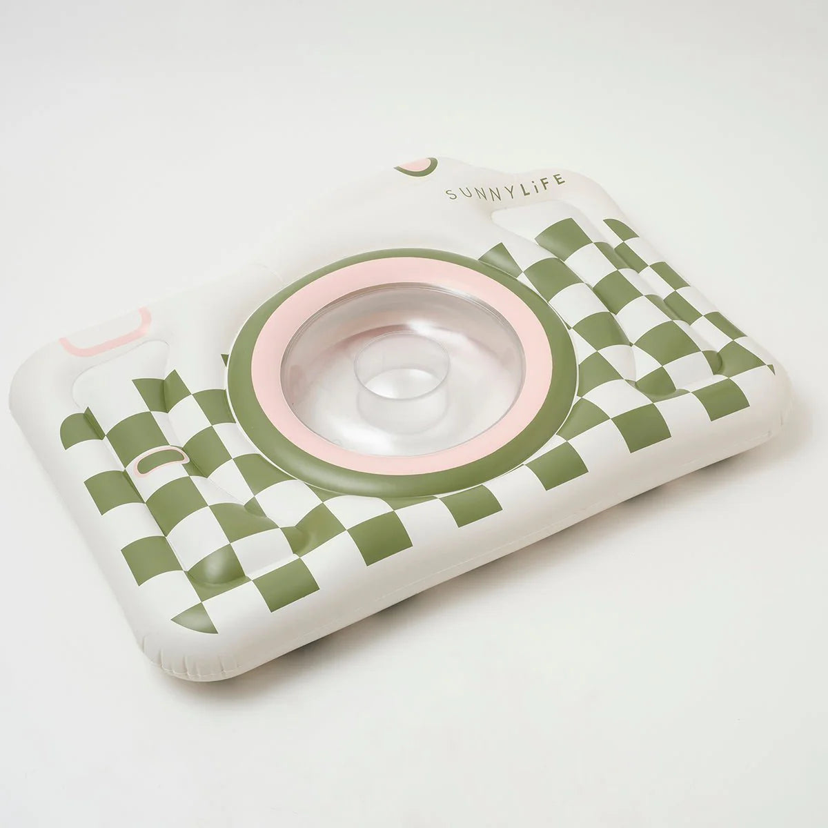 SUNNYLiFE Olive color Inflatable Luxe Lie-On Float Camera