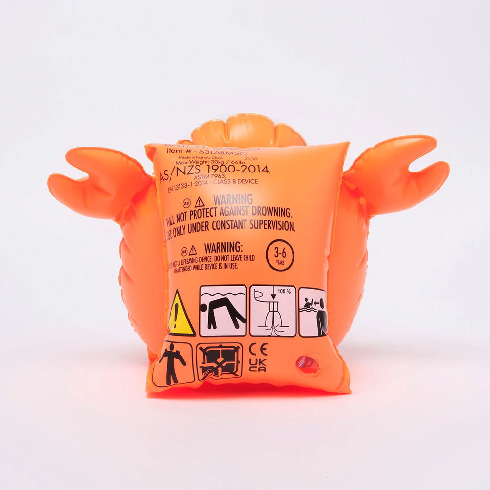 SUNNYLiFE Orange Color Inflatable Buddy Float Bands Sonny the Sea Creature