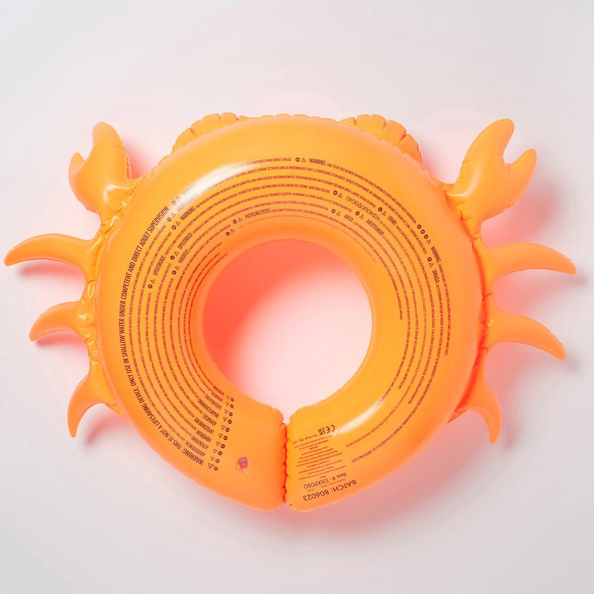 SUNNYLiFE Orange Color Inflatable Kiddy Pool Ring Sonny the Sea Creature