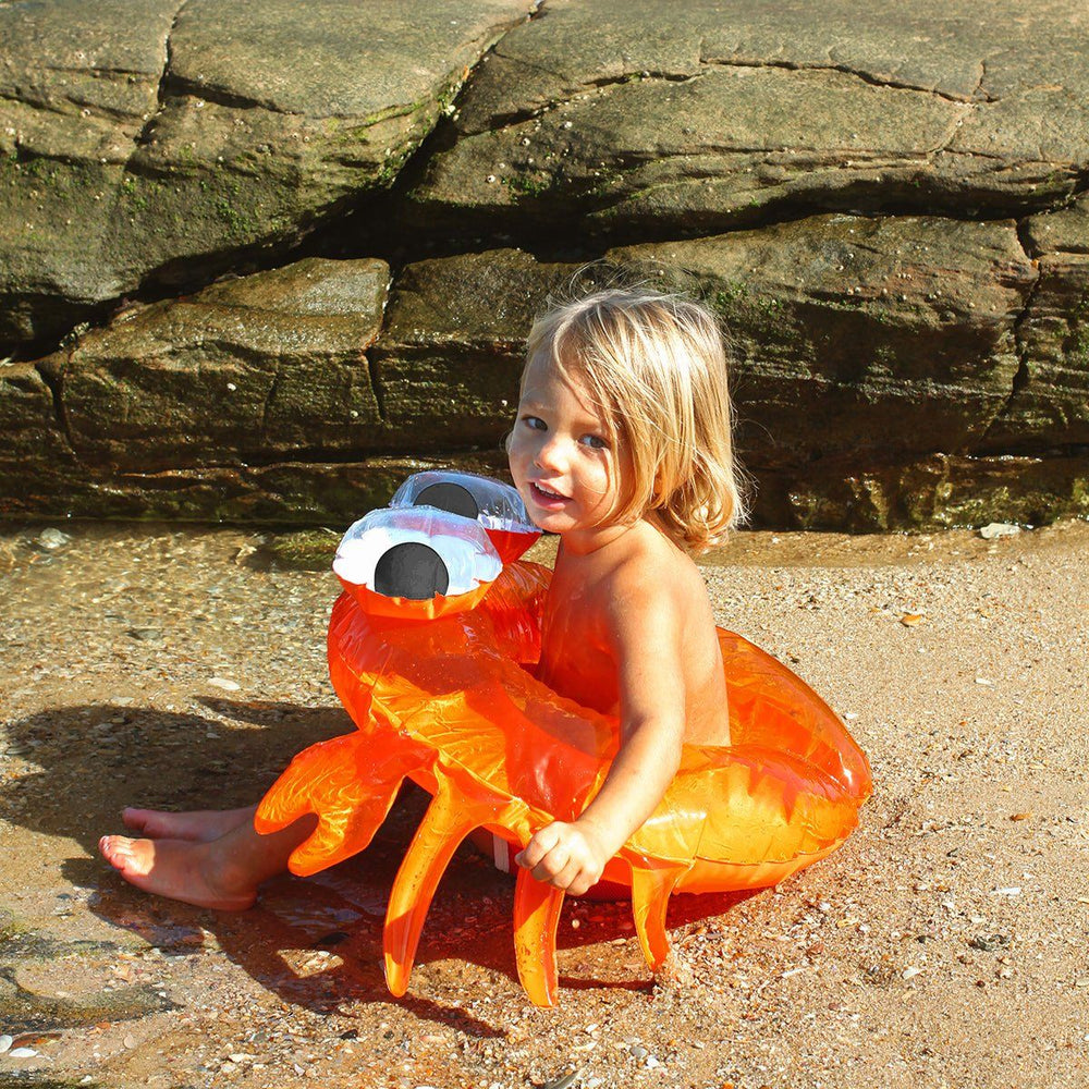 SUNNYLiFE Orange Color Inflatable Kiddy Pool Ring Sonny the Sea Creature