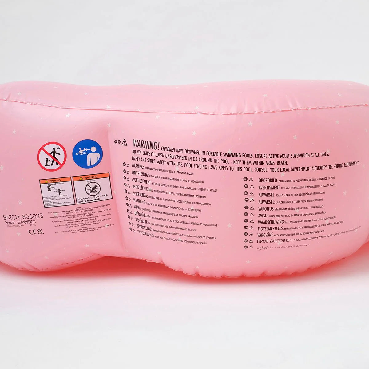 SUNNYLiFE Pink Color Inflatable Backyard Pool Ocean Treasure Rose