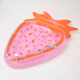 SUNNYLiFE Pink Color Inflatable Luxe Lie-On Float Strawberry Pink Berry
