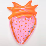 SUNNYLiFE Pink Color Inflatable Luxe Lie-On Float Strawberry Pink Berry