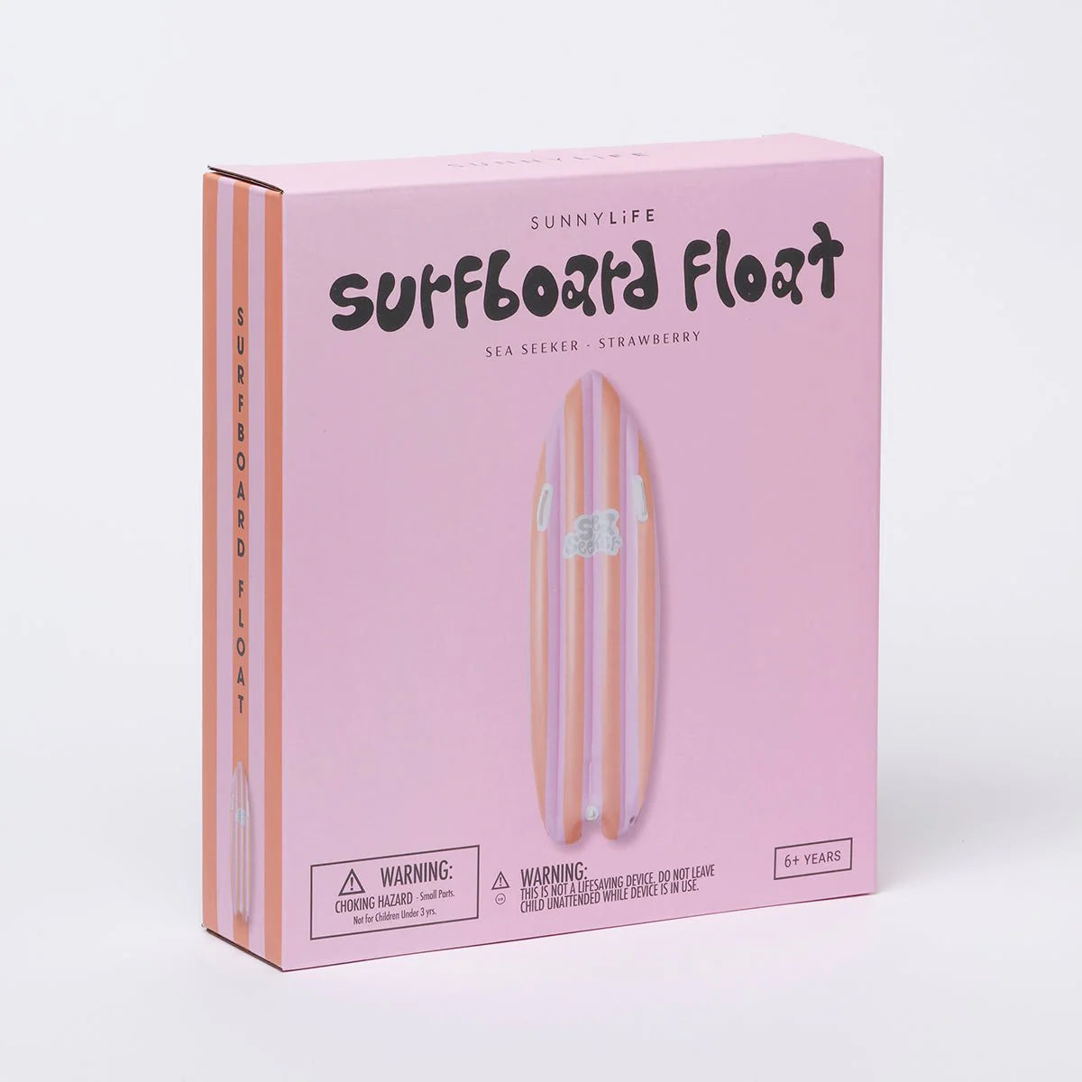 SUNNYLiFE Pink Color Inflatable Ride With Me Surfboard Float Sea Seeker Strawberry