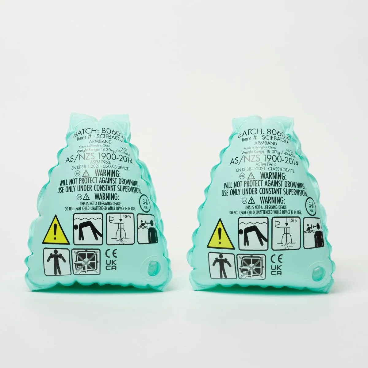 SUNNYLiFE Salty The Shark Float Bands Aqua