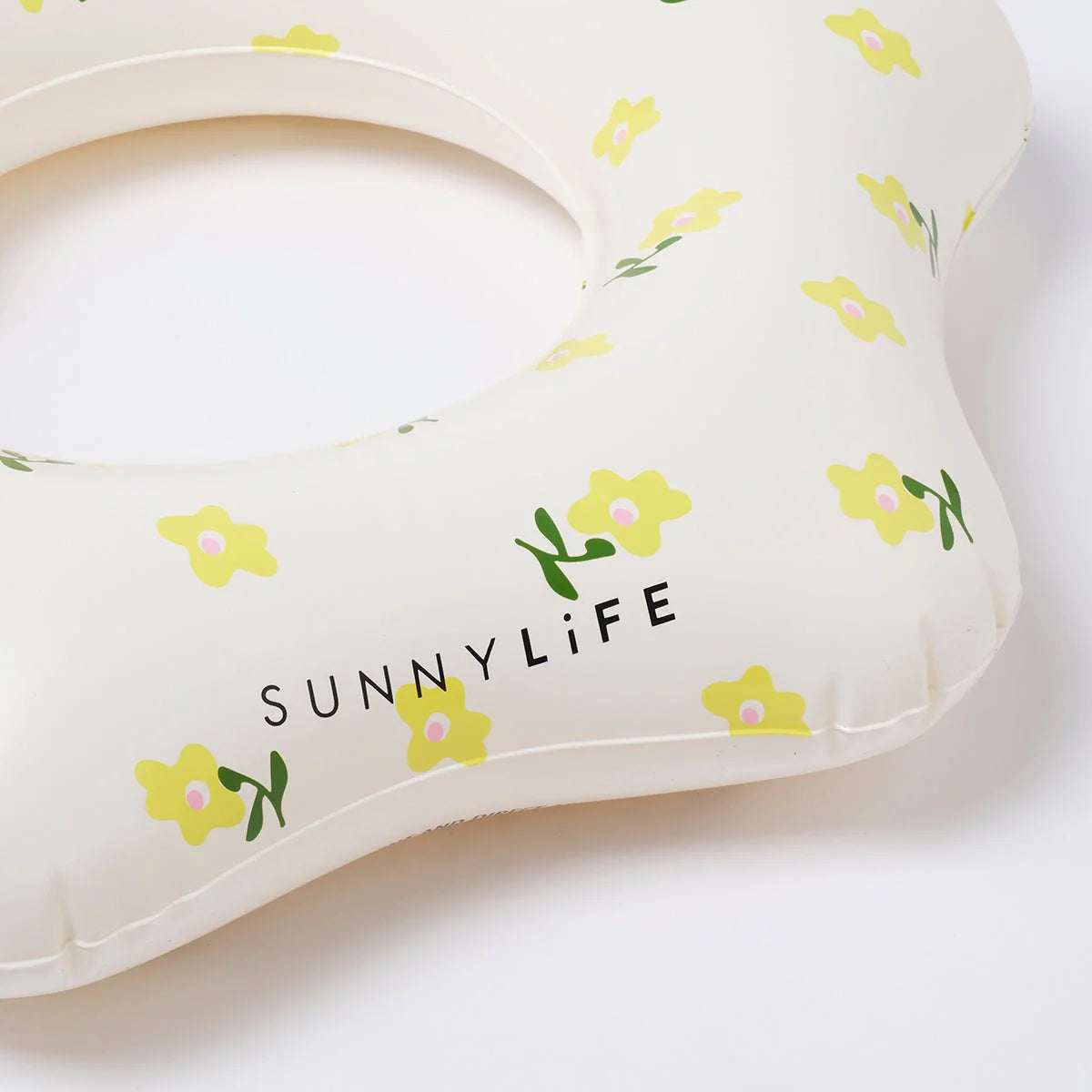 SUNNYLiFE Sunflower Print Inflatable Kiddy Pool Ring Mima the Fairy Lemon
