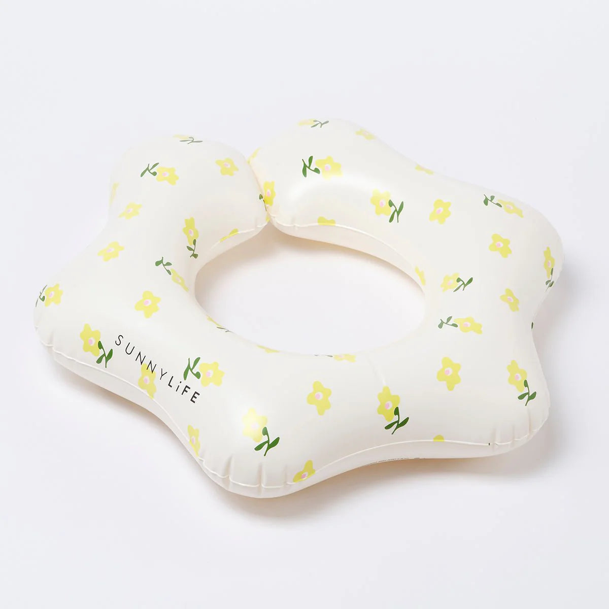 SUNNYLiFE Sunflower Print Inflatable Kiddy Pool Ring Mima the Fairy Lemon