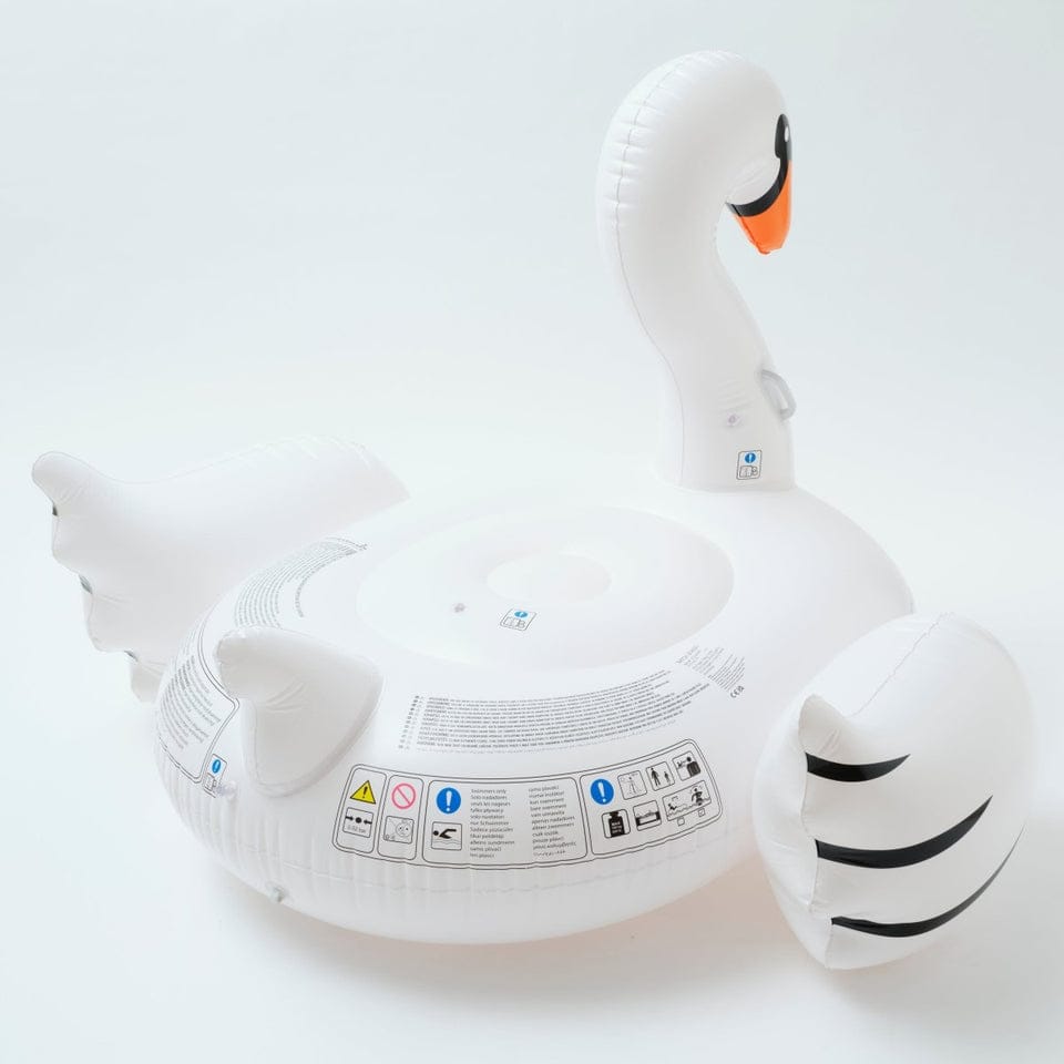 SUNNYLiFE The Resort Original Luxe Ride-On Float Swan