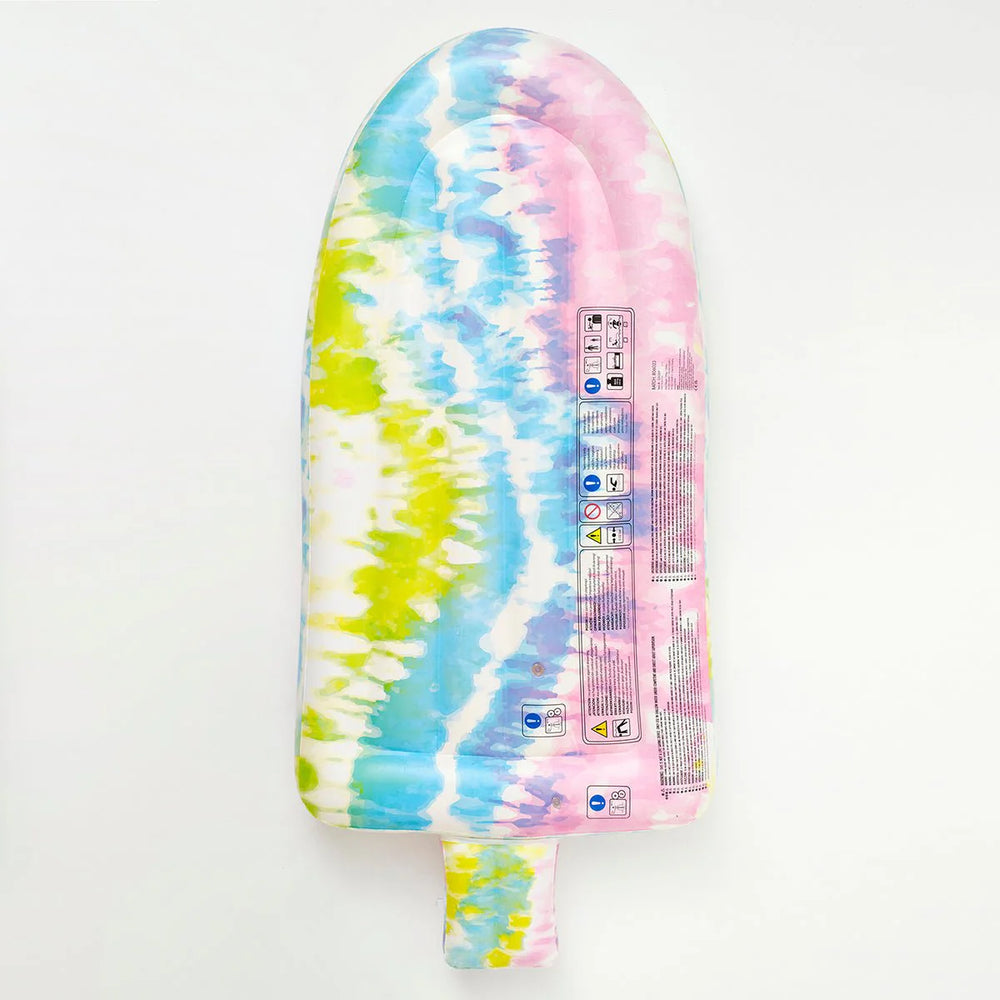 SUNNYLiFE Tie Dye Color Inflatable Luxe Lie-On Float Ice-Pop