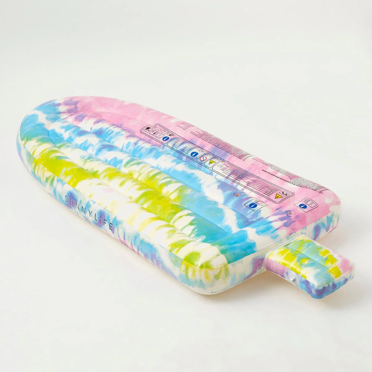 SUNNYLiFE Tie Dye Color Inflatable Luxe Lie-On Float Ice-Pop
