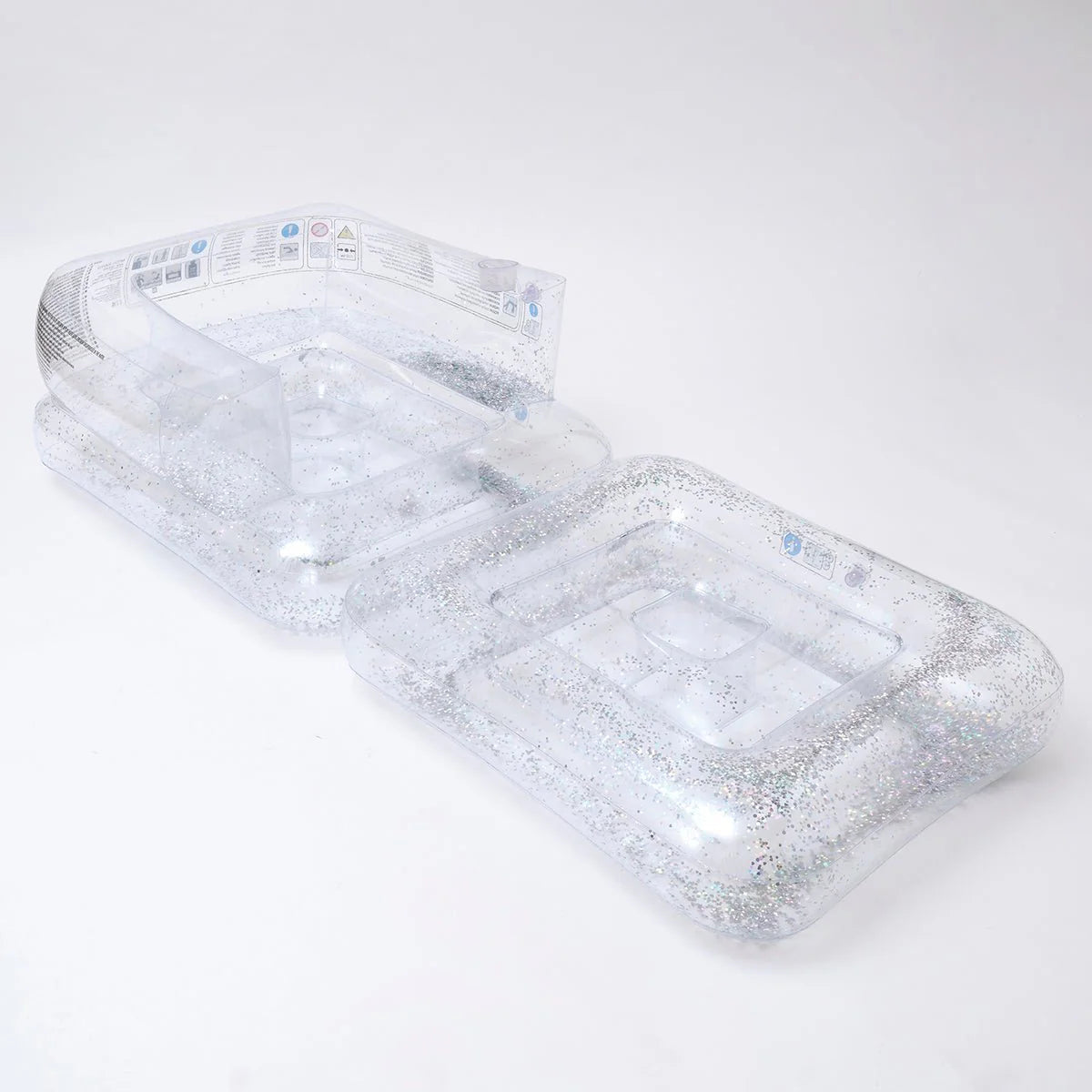 SUNNYLiFE Transparent Color Inflatable Glitter Lilo Chair
