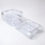 SUNNYLiFE Transparent Color Inflatable Glitter Lilo Chair