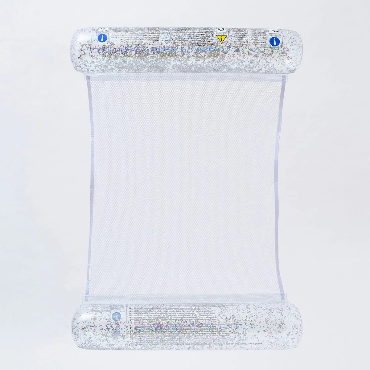 SUNNYLiFE Transparent Inflatable Bolster Hammock Float Glitter