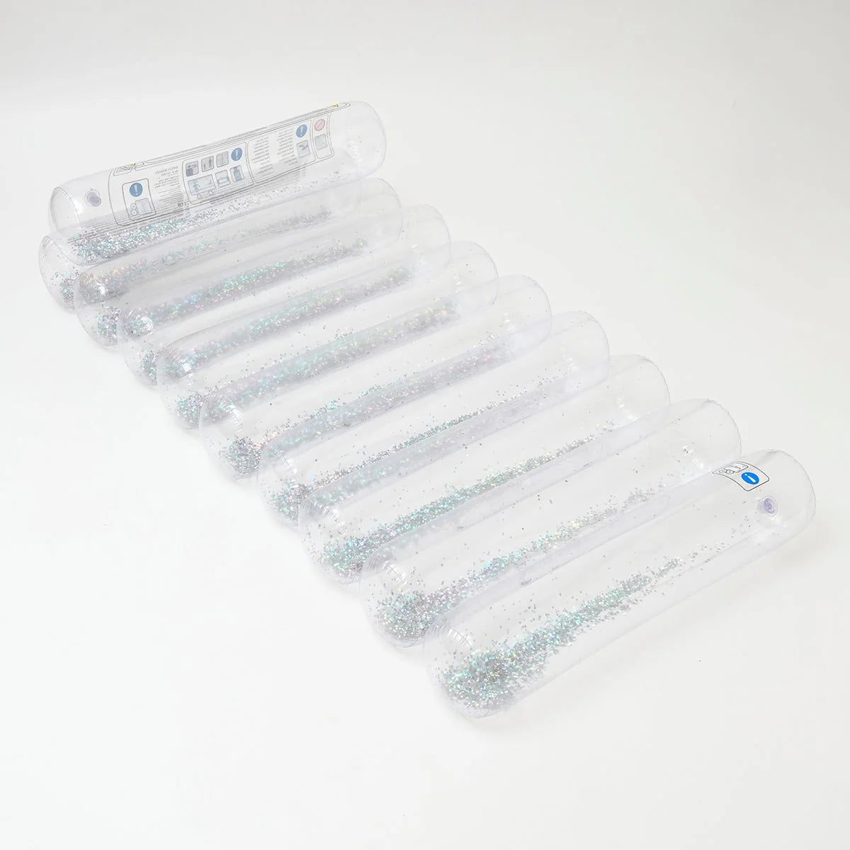 SUNNYLiFE Transparent Inflatable Glitter Lilo Float Tube