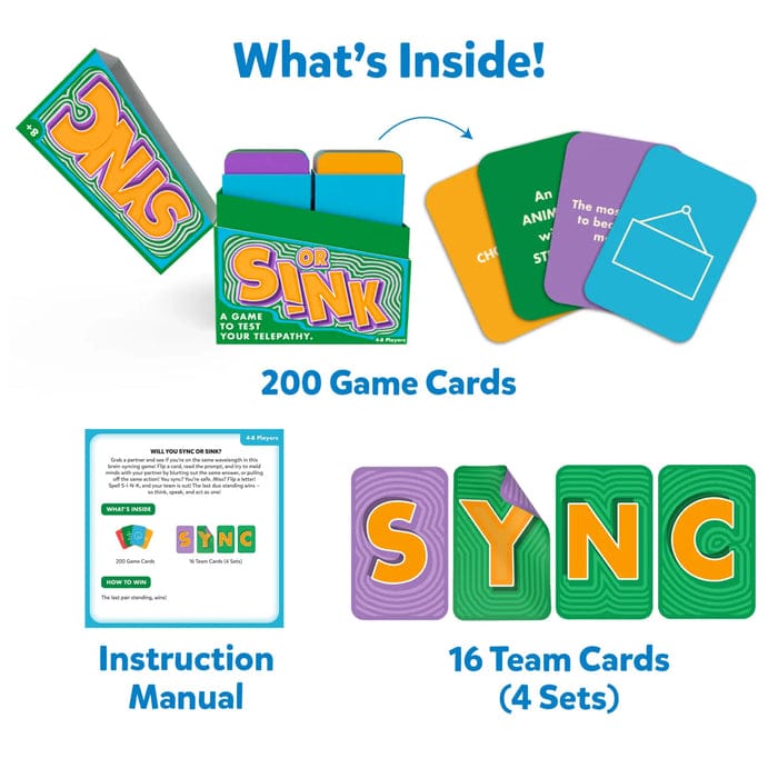 Sync or Sink - Hilarious Family Card Game for Kids