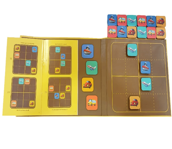 Toykraft Magnetic Sudoku Transport - 4x4 Sudoku Puzzle
