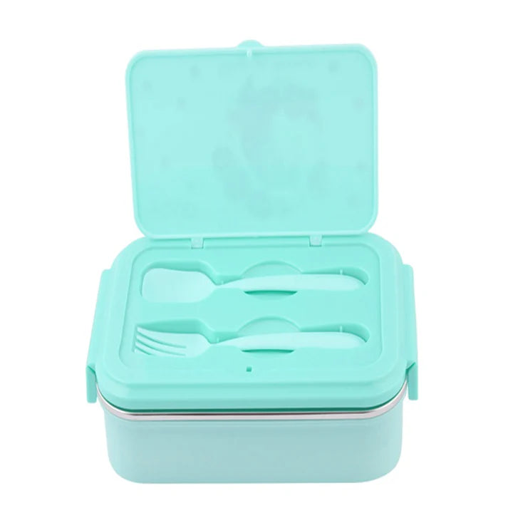 Youp stainless steel sage green color Unicorn theme kids lunch box CRAZY - 850 ml