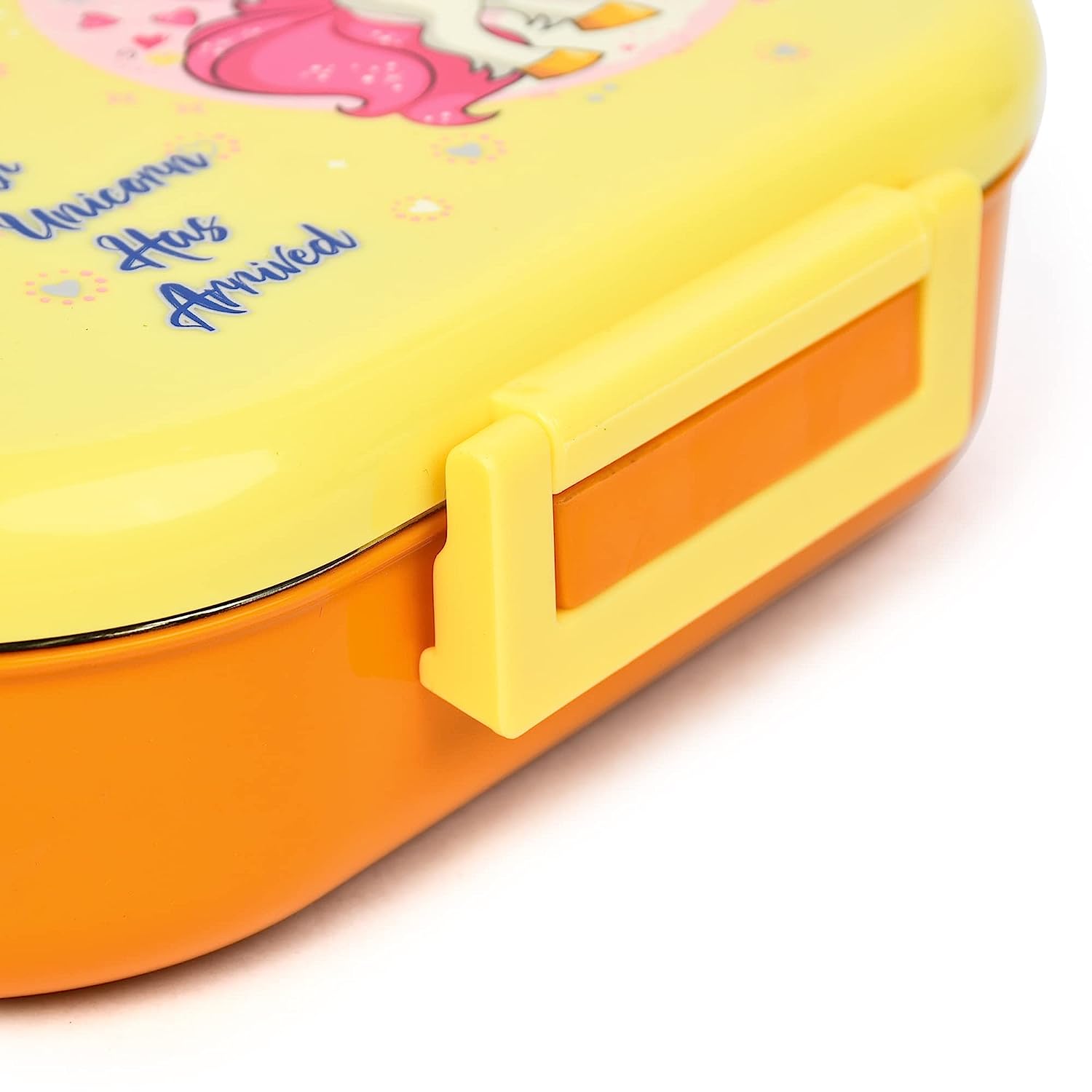 YOUP Break Time Unicorn Theme Kids Lunch Box 700 ml Yellow