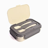 YOUP Stainless Steel Insulated Lunch Box With Fork, Spoon and small container ROLEX-850 ml