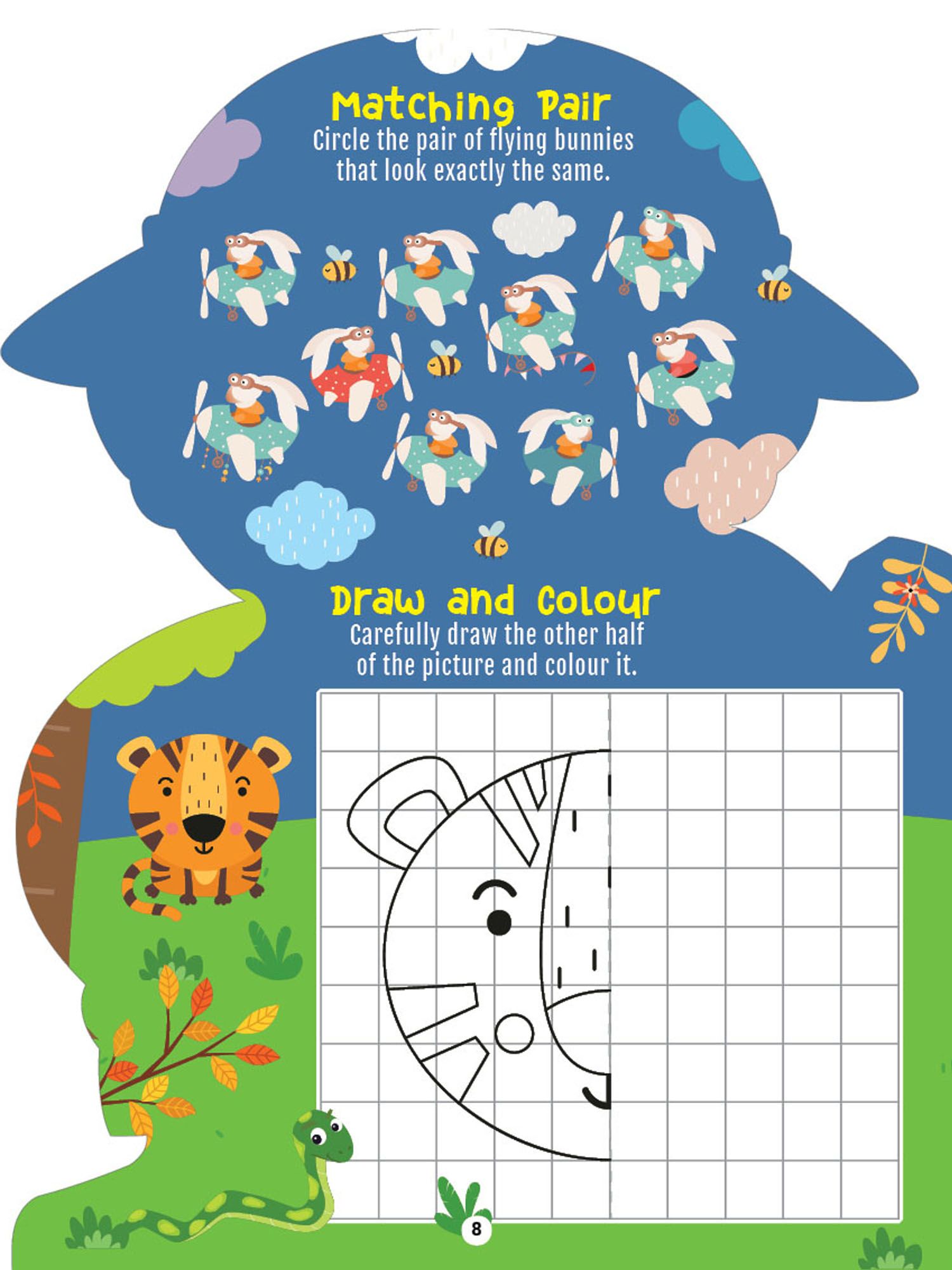 Dreamland Publications - Step into the Animal Kingdom- Activity and Colouring Fun Book for Age 4+