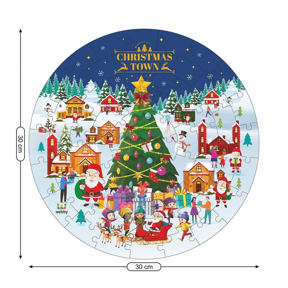 Webby Wooden Christmas Town Puzzle