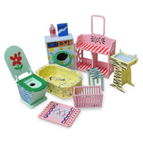 Webby DIY Build & Paint Bathroom with Furniture Wooden Dollhouse Kit