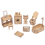 Webby DIY Build & Paint Bathroom with Furniture Wooden Dollhouse Kit